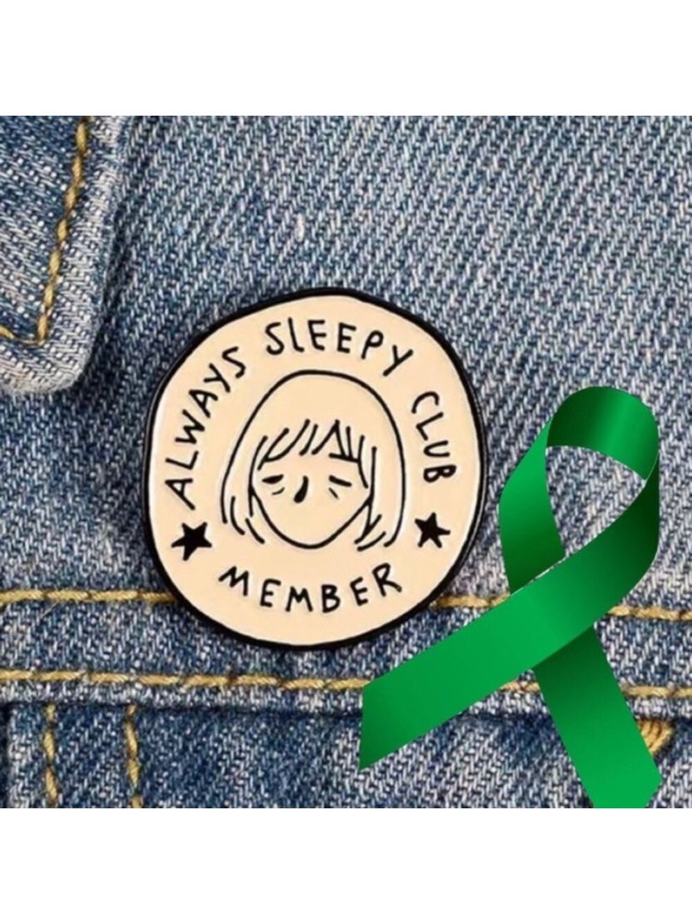 Sleepy x Mental Health Matters colorful enamel cartoon pin lapel brooch